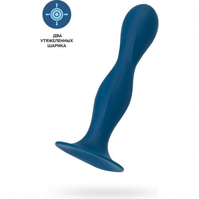 Фаллоимитатор SATISFYER DOUBLE BALL-R, силикон, синий, 18 см J1520-1