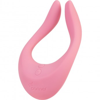 Вибромассажер скобка для пар SATISFYER PARTNER PLUS MULTIFUN 2 ENDLESS JOY розовый