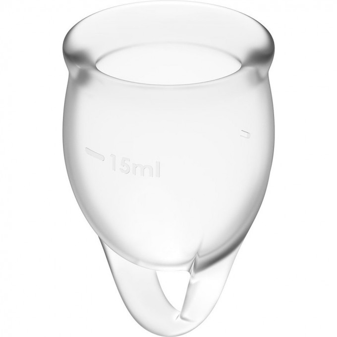 Набор менструальных чаш, 2шт SATISFYER FEEL CONFIDENT MENSTRUAL CUP TRANSPARENT J1762-2