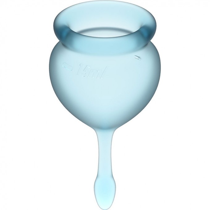 Набор менструальных чаш, 2шт SATISFYER FEEL GOOD MENSTRUAL CUP LIGHT BLUE J1763-3