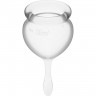 Набор менструальных чаш, 2шт SATISFYER FEEL GOOD MENSTRUAL CUP TRANSPARENT J1763-2